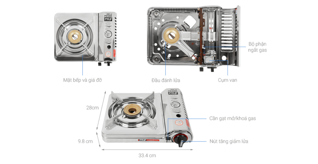 cấu tạo bếp ga mini