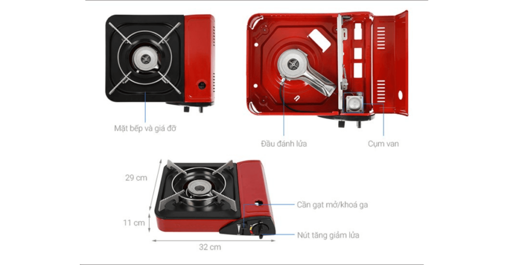 cấu tạo bếp gas mini