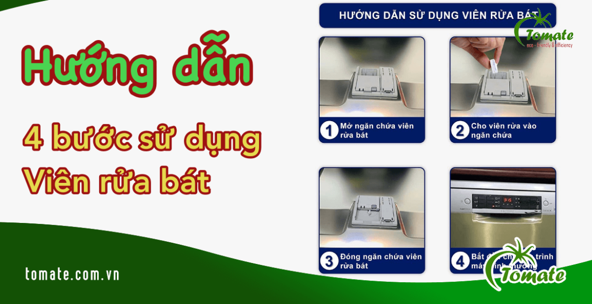 hướng dẫn sử dụng viên rửa bát