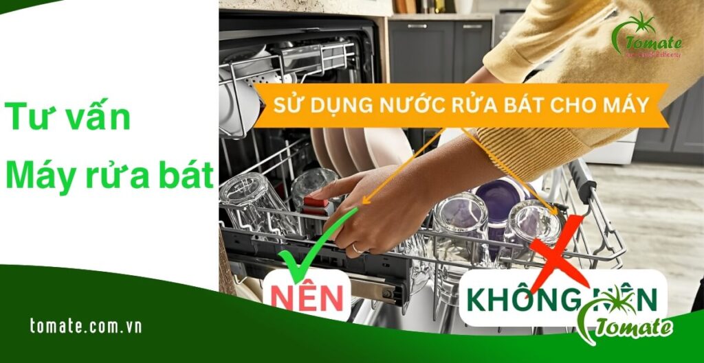 Có nên dùng nước rửa chén cho máy rửa bát?