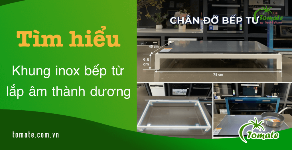 Khung inox chuyển bếp từ âm thành dương