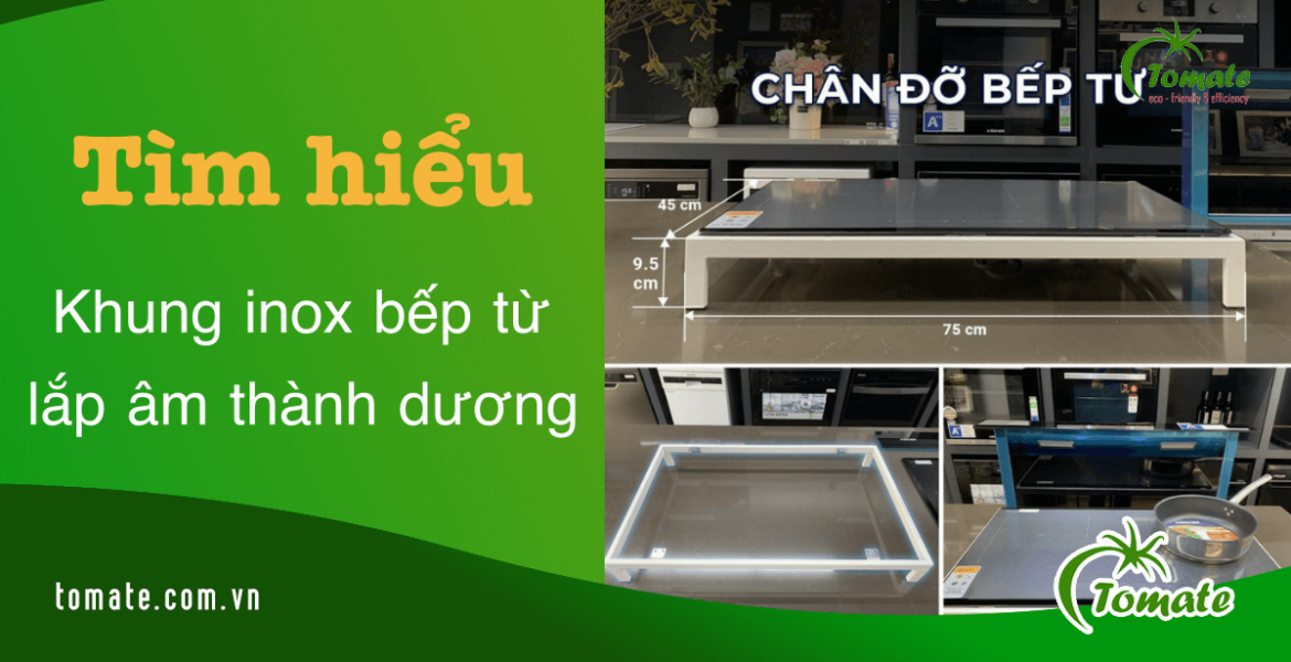 Khung inox chuyển bếp từ âm thành dương
