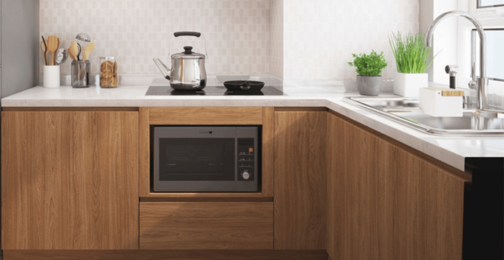 Lò vi sóng để dưới bếp từ có được không?