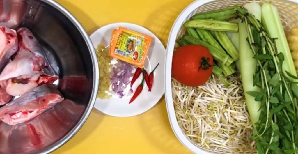 nguyên liệu nấu canh chua cá hú