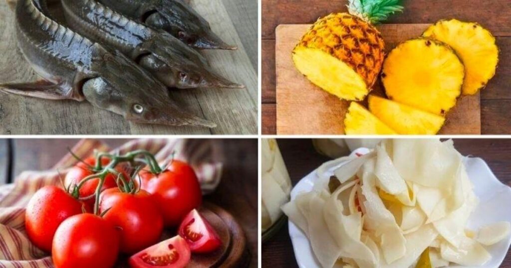 Cách nấu canh cá tầm nấu dứa thơm mát ngày hè 3 nguyên liệu canh cá tầm nấu dứa