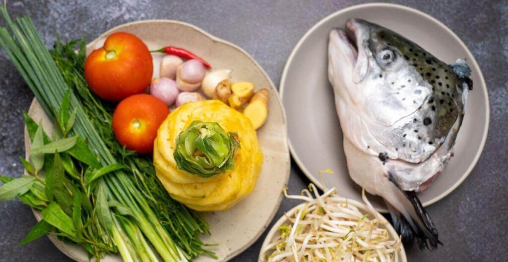 nguyên liệu làm cá nấu dứa giá đỗ