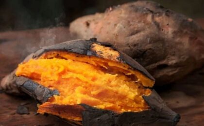 nướng khoai bằng bếp từ