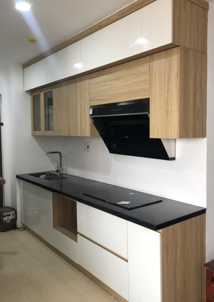 Thiết kế bếp 2m nhỏ gọn cho căn hộ, phòng trọ nhỏ 4 bếp 2m