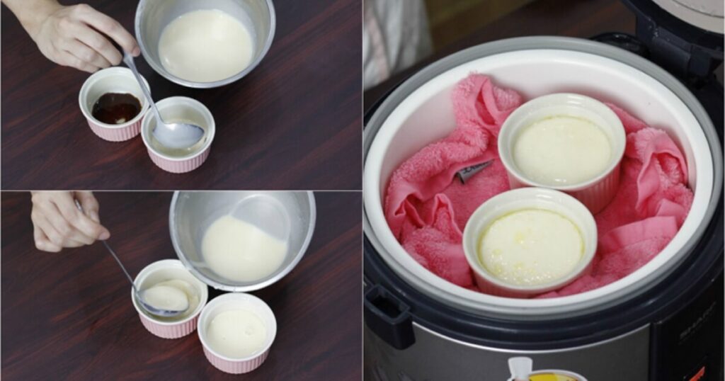 Cách hấp bánh flan bằng bếp từ đơn giản, sánh mịn 2 cách hấp bánh flan bằng bếp từ