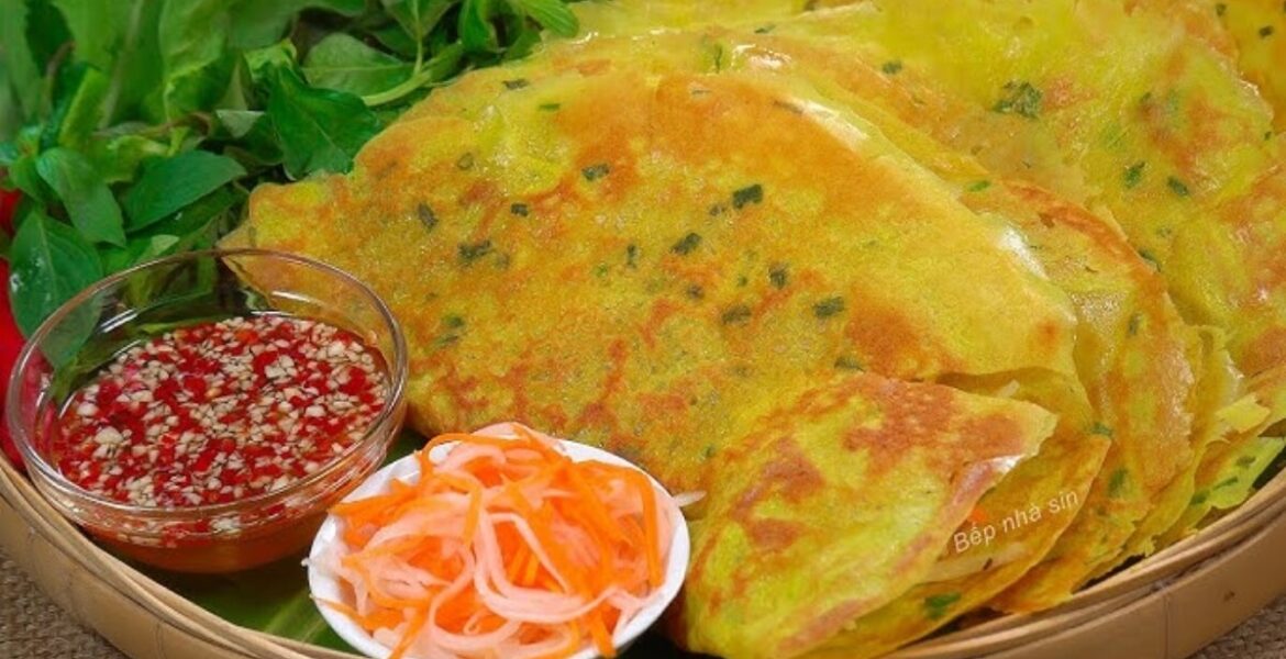 đổ bánh xèo bằng bếp từ