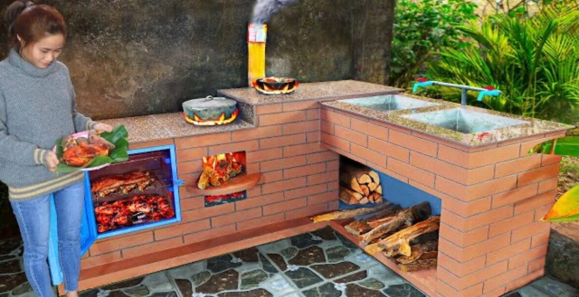 mẫu bếp củi đẹp