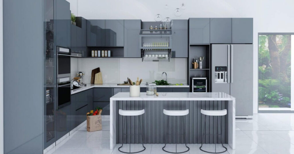 Thiết kế mẫu bếp có quầy bar đẹp sang mới nhất 2025 2 mẫu phòng bếp có quầy bar