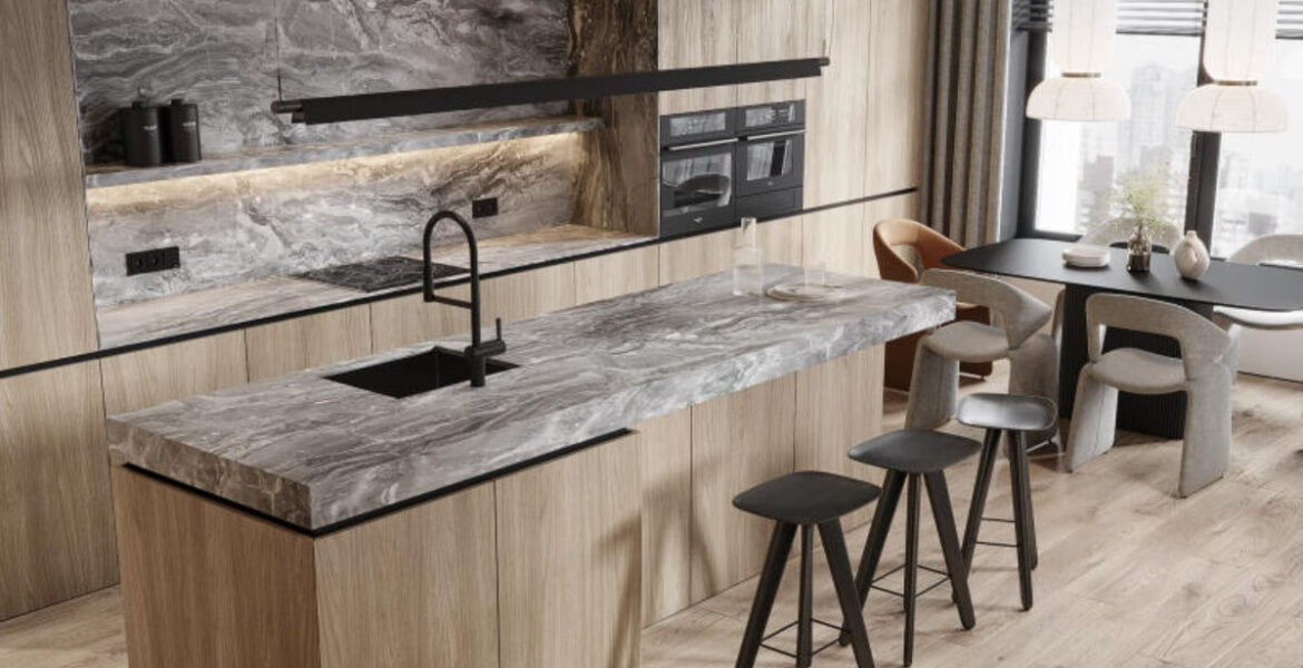 thiết kế bếp 40m2