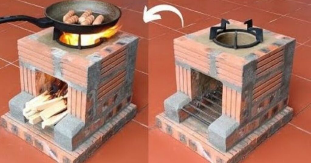 thiết kế bếp củi xây gạch