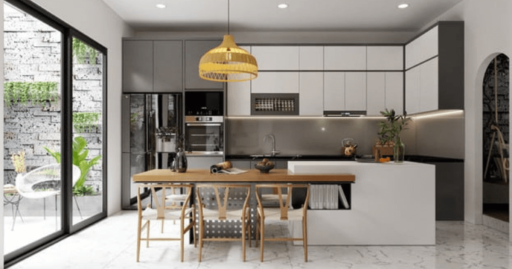 thiết kế bếp nhà ống 5m