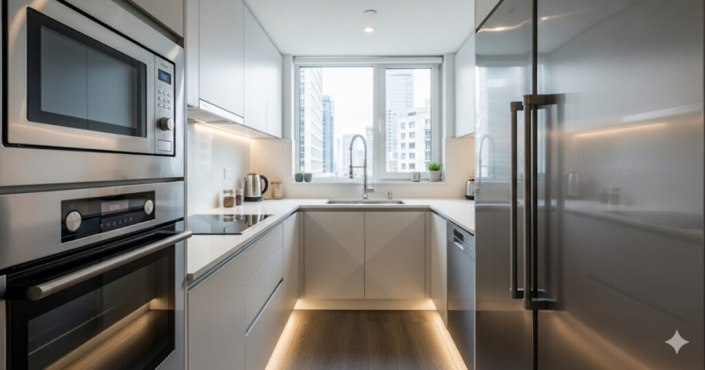 thiết kế mẫu bếp 3m