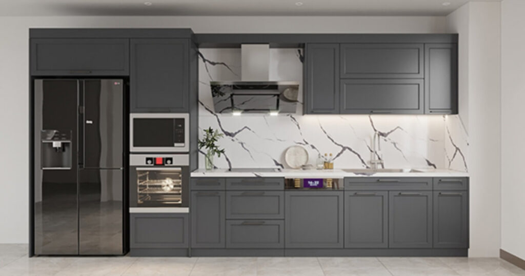 mẫu bếp chữ I 4m