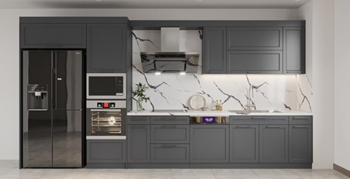 mẫu bếp chữ I 4m