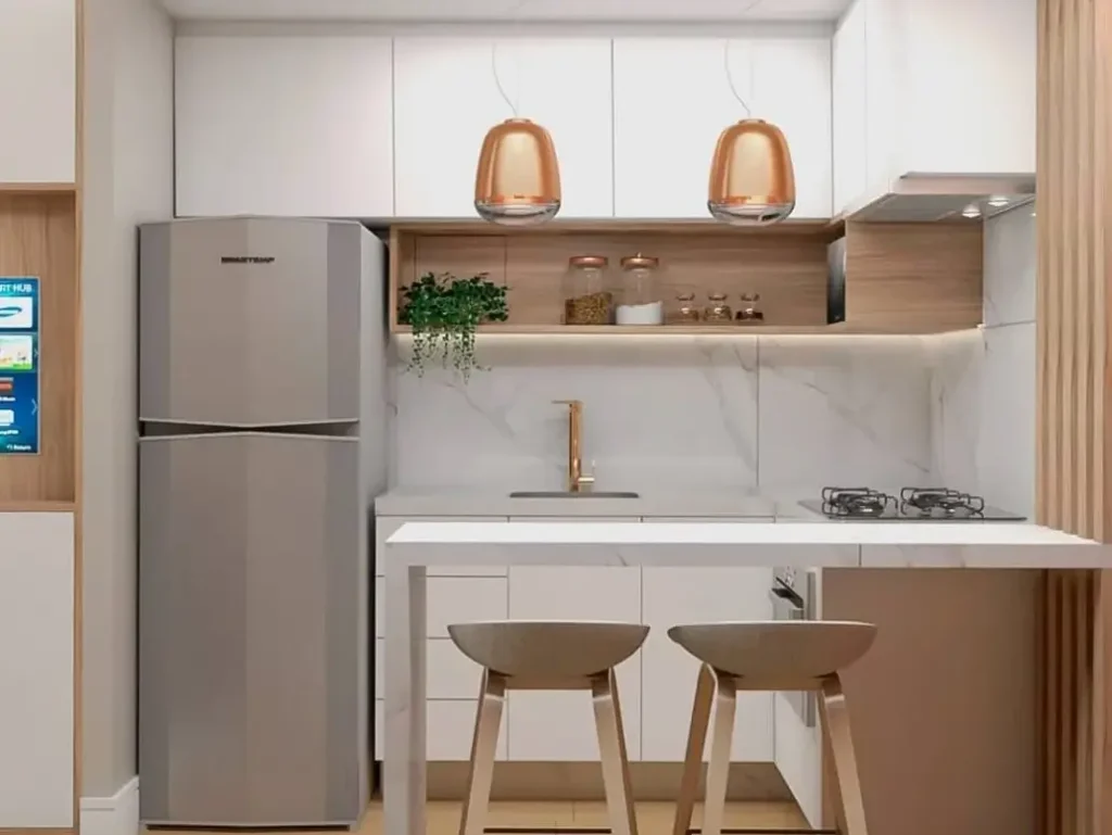 Thiết kế bếp nhỏ 1m đẹp và đầy đủ tiện nghi cho căn hộ nhà phố 3 mẫu bếp nhỏ 1m