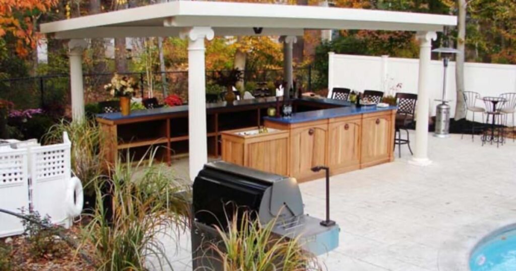 mẫu nhà bếp sân vườn