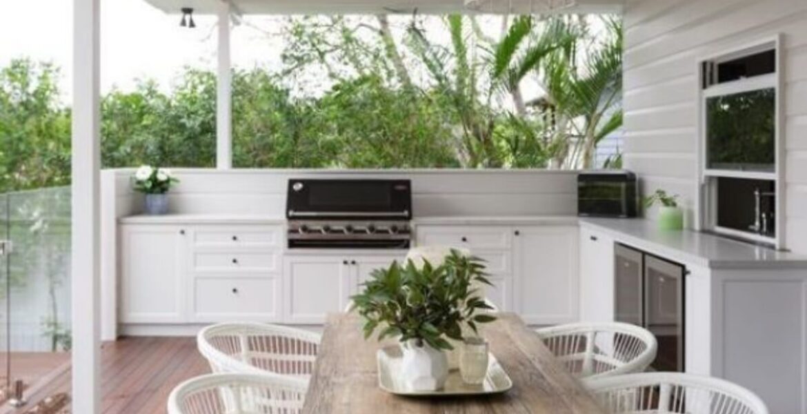 thiết kế bếp ban công