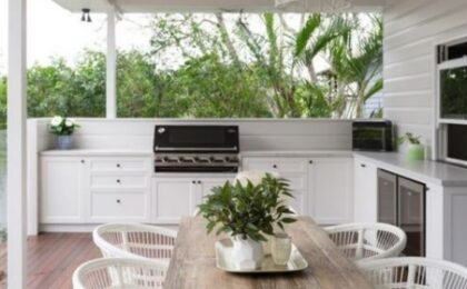 thiết kế bếp ban công