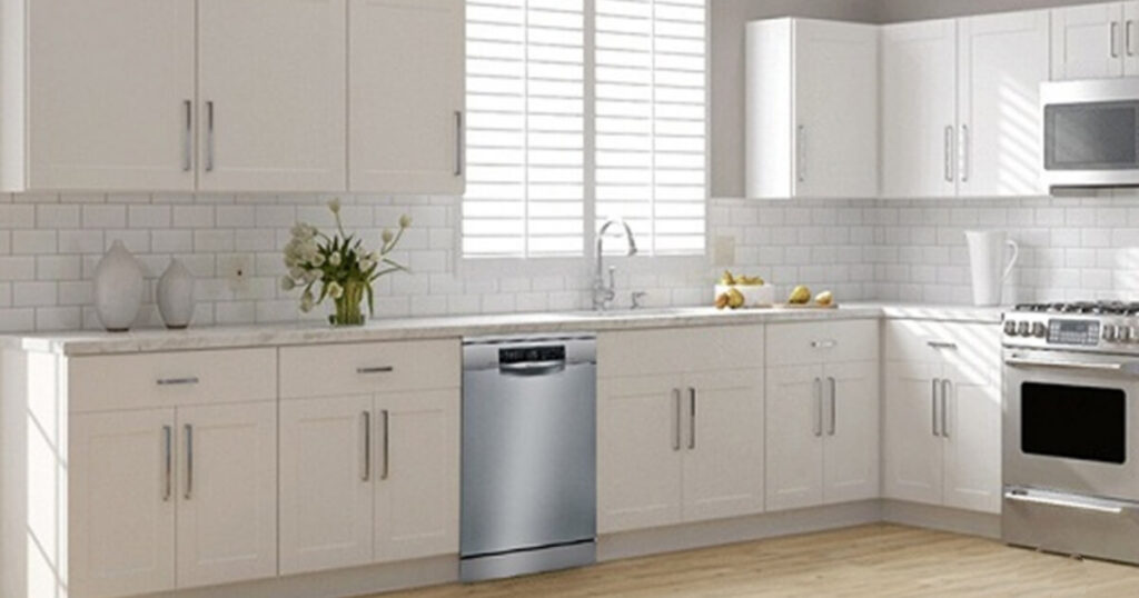 thiết kế bếp có máy rửa bát