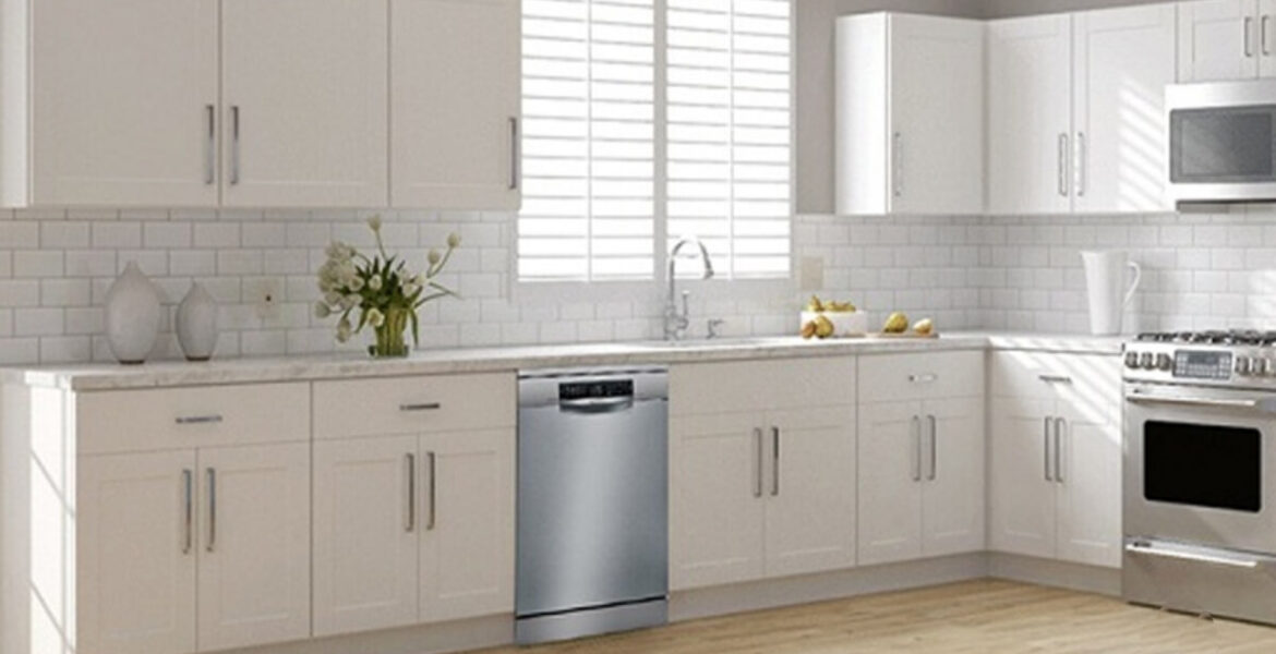 thiết kế bếp có máy rửa bát