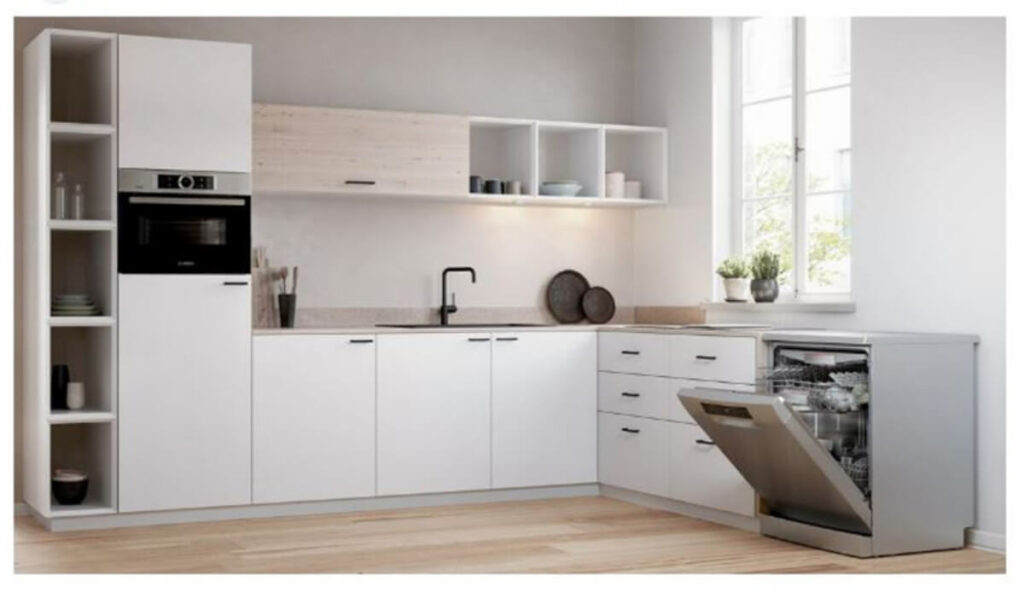 thiết kế bếp có máy rửa chén