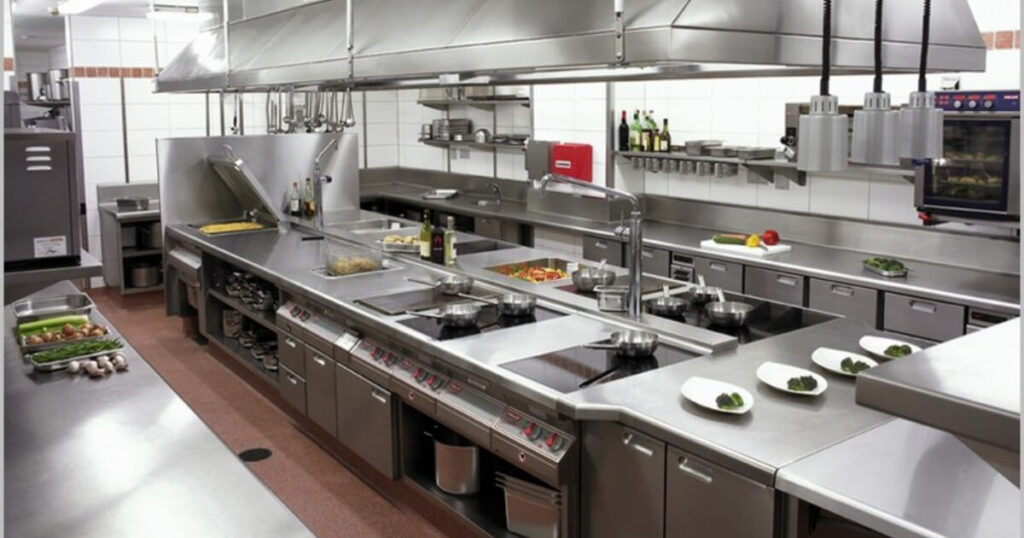 Thiết kế bếp mở nhà hàng chuẩn tiện ích và an toàn 3 Thiết kế bếp mở nhà hàng