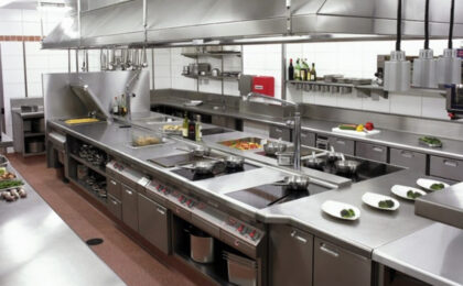 Thiết kế bếp mở nhà hàng