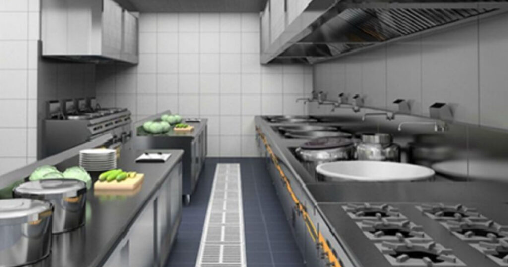 Nguyên tắc thiết kế bếp mở quán ăn để tiện lợi và an toàn 3 thiết kế bếp mở quán ăn