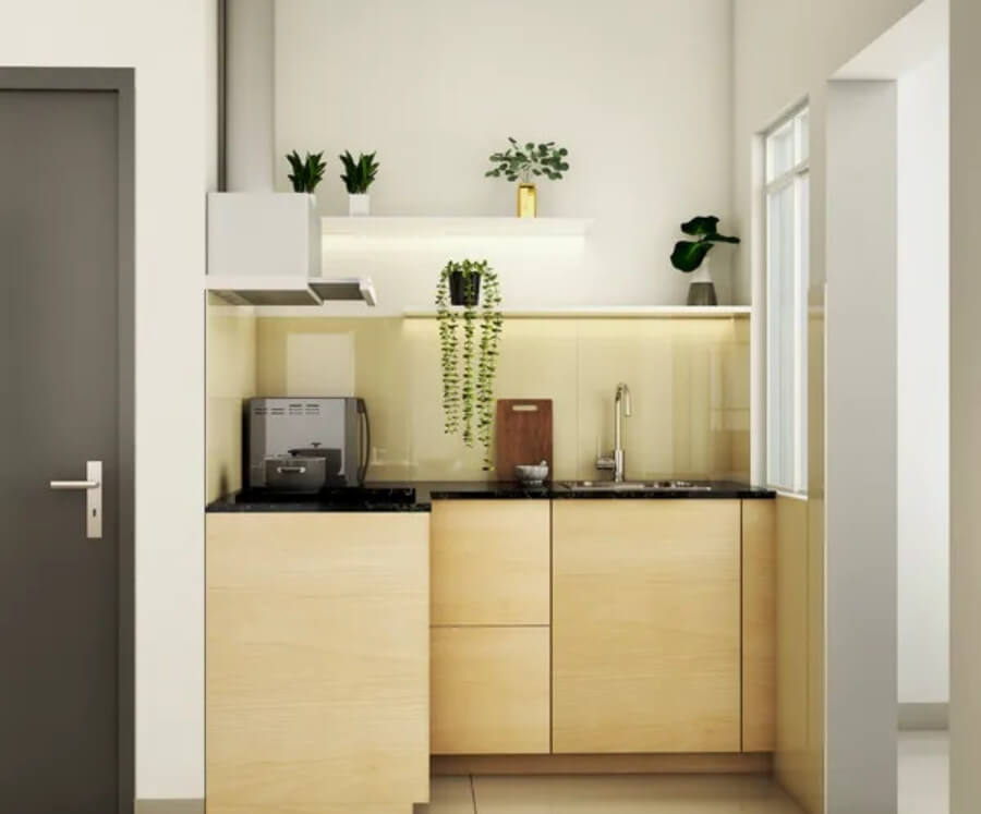 Thiết kế bếp nhỏ 1m đẹp và đầy đủ tiện nghi cho căn hộ nhà phố 2 thiết kế bếp nhỏ 1m