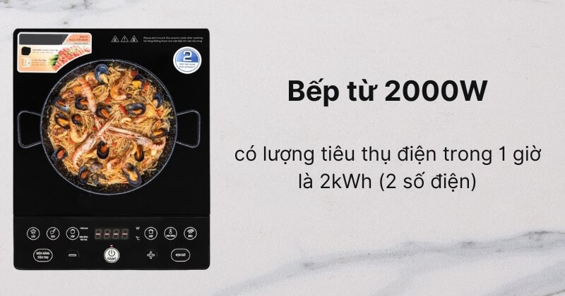 Cách tính công suất tiêu thụ điện của bếp từ