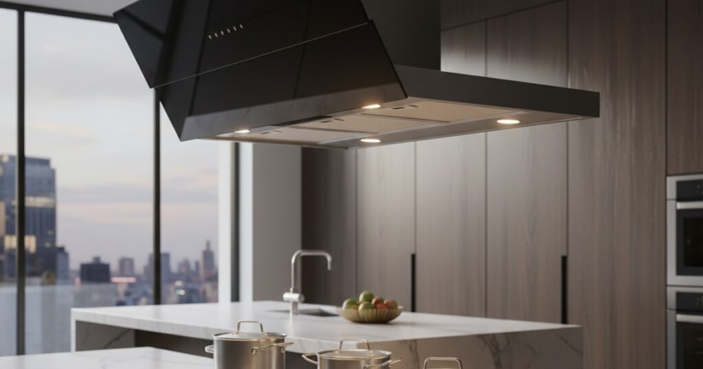 Máy hút mùi kính