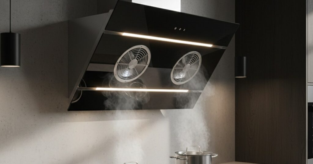 Máy hút mùi nghiêng là gì?