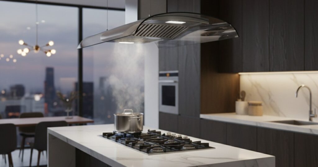 Máy hút mùi treo trần là gì?