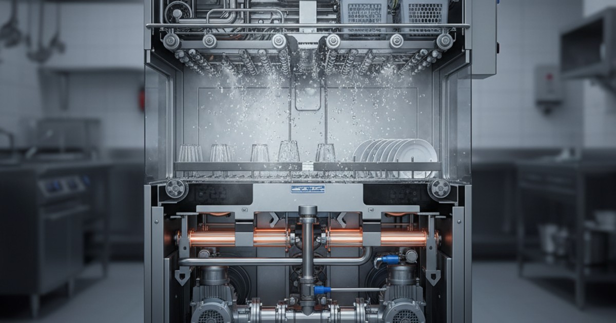 cấu tạo máy rửa bát công nghiệp