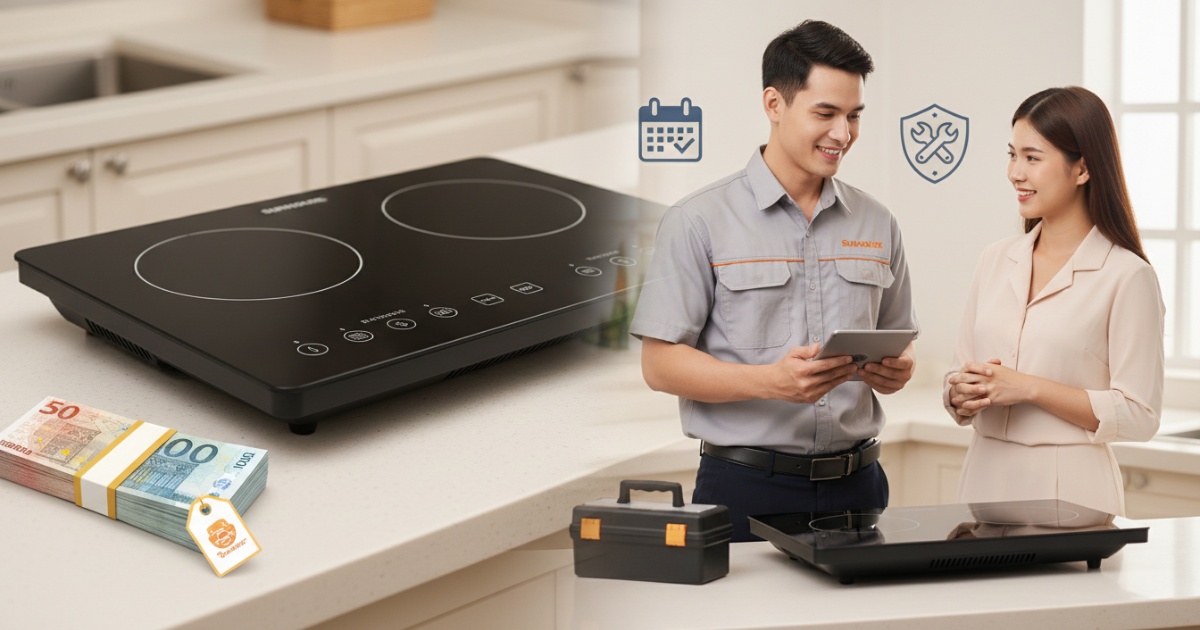 Giá thành và dịch vụ hậu mãi bếp từ Sunhouse có tốt không