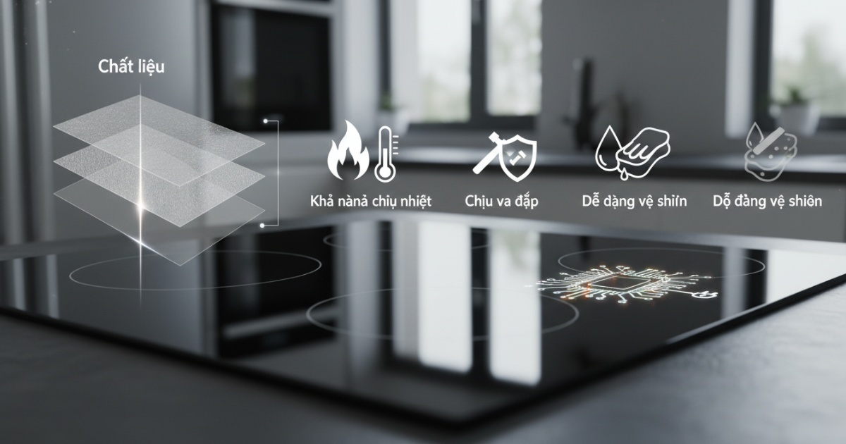 Những yếu tố quan trọng khi lựa chọn mặt kính bếp từ