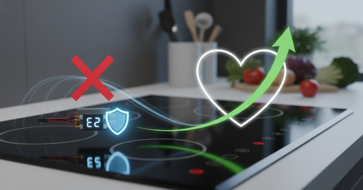 Phòng ngừa lỗi E2 và tăng tuổi thọ bếp từ