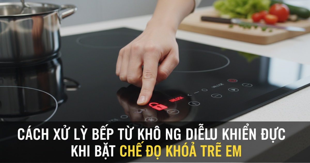 Cách xử lý bếp từ không điều khiển được khi bật chế độ khóa trẻ em