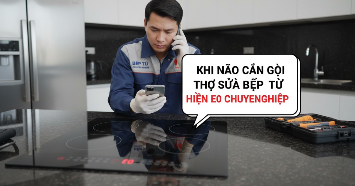Cách khắc phục lỗi bếp từ hiện E0 hiệu quả và nhanh chóng 4 Khi nào cần gọi thợ sửa bếp từ hiện e0 chuyên nghiệp