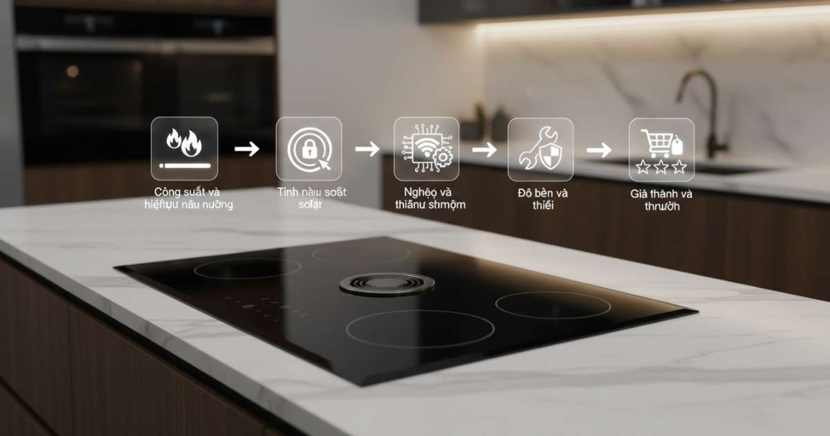 Bếp từ âm loại nào tốt và kinh nghiệm chọn mua chuẩn nhất 2026 4 Các tiêu chí đánh giá Bếp từ âm loại nào tốt