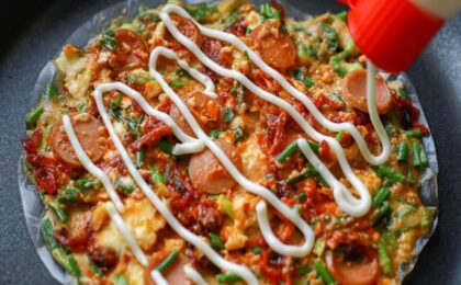 nướng bánh tráng bằng bếp hồng ngoại