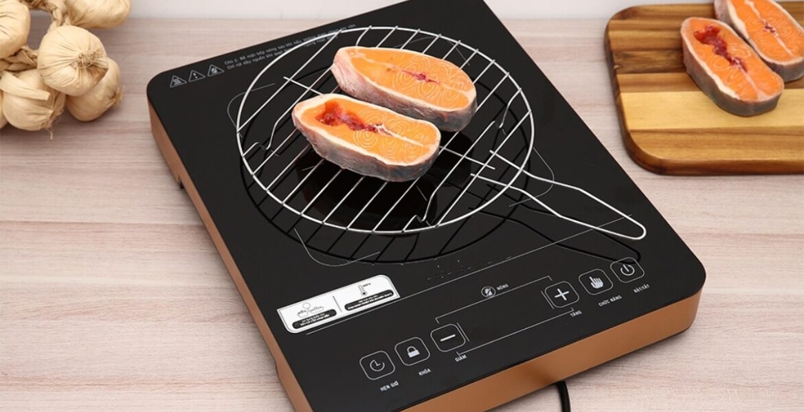 nướng cá bằng bếp hồng ngoại