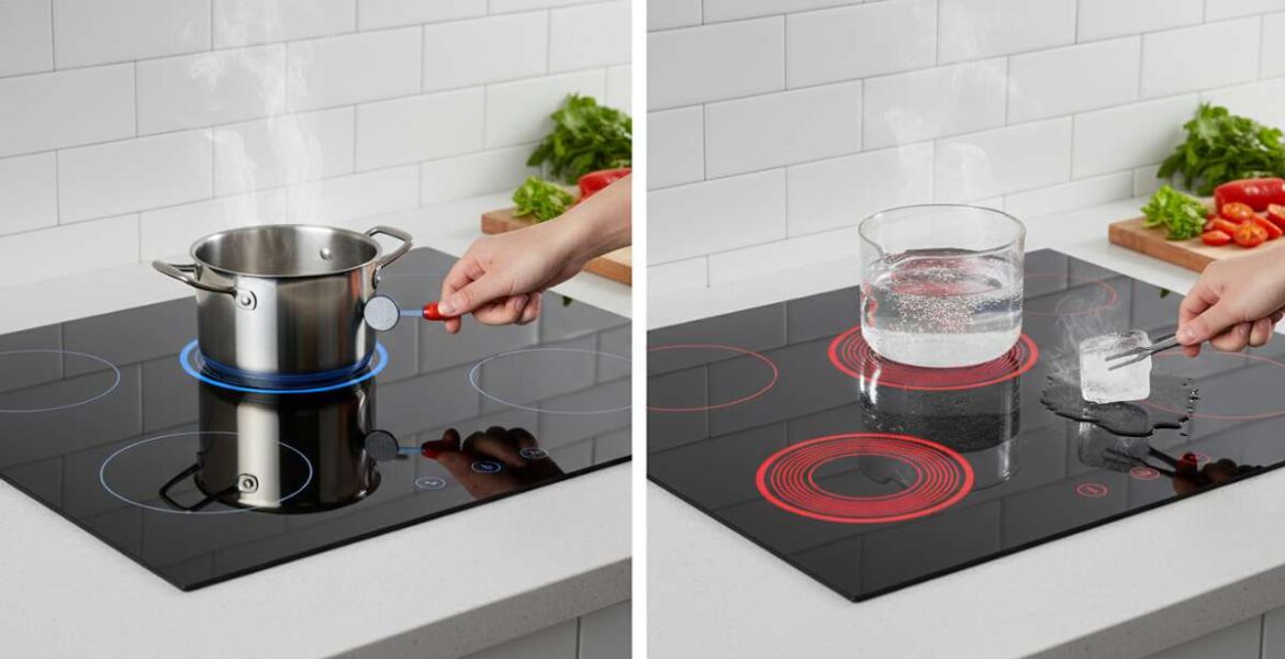 phân biệt bếp từ và bếp hồng ngoại