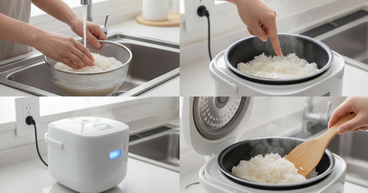 Quy trình các bước nấu cơm bằng bếp điện chuẩn nhất
