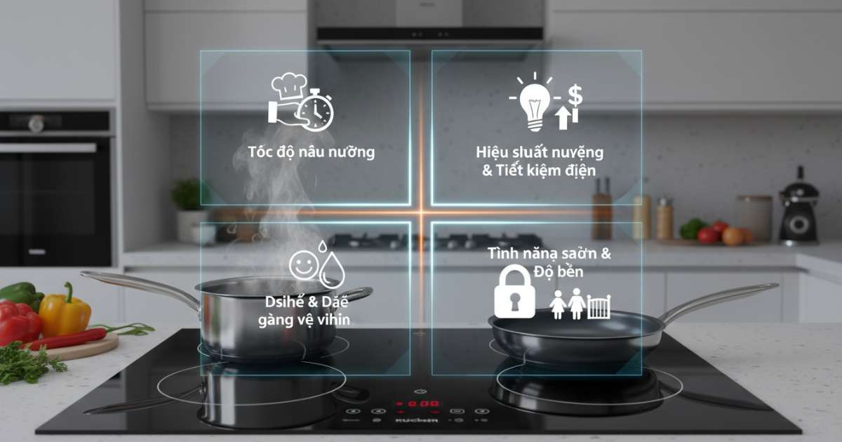 Đánh giá chi tiết bếp từ Kuchen qua các tiêu chí quan trọng