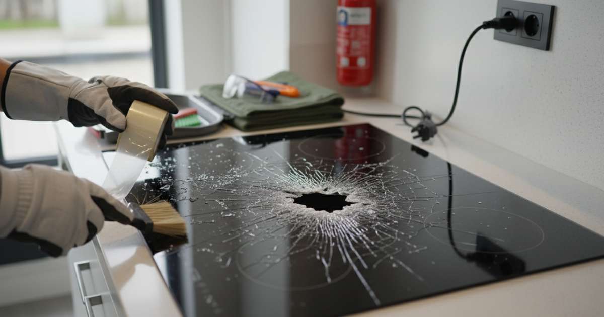 Nguyên nhân và Cách xử lý kính bếp từ bị vỡ 4 Cách xử lý ngay lập tức khi phát hiện kính bếp từ bị vỡ